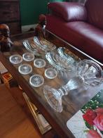 6 Vintage Chippendale ovale schaal/6 glazen onderzetter,enz, Antiek en Kunst, Antiek | Glas en Kristal, Verzenden