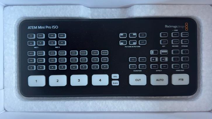 Blackmagic ATEM Mini Pro ISO – Nieuw in doos – Ongebruikt, Audio, Tv en Foto, Professionele Audio-, Tv- en Video-apparatuur, Nieuw