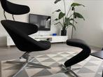 Varier Stokke Peel Designstoel met Voetenbank Zwart, Huis en Inrichting, Fauteuils, Ophalen, Design, 75 tot 100 cm, Zo goed als nieuw