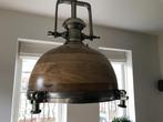 2 hanglampen Toscane, ruw nickel, hout, industrieel, 40 cm, Ophalen, 50 tot 75 cm, Hout, Zo goed als nieuw