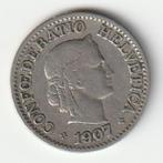 10  rappen   1907  Zwitserland. km. 27 ( 0,60 ), Postzegels en Munten, Munten | Europa | Niet-Euromunten, Ophalen of Verzenden