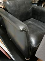 Leren fauteuil  gratis ophalen, Huis en Inrichting, Stoelen, Ophalen, Zo goed als nieuw, Zwart, Twee