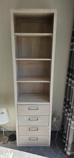 hoge kast massief eikenhout met white wash 55x35x200 (LxBxH), Huis en Inrichting, Kasten | Overige, Ophalen, Gebruikt