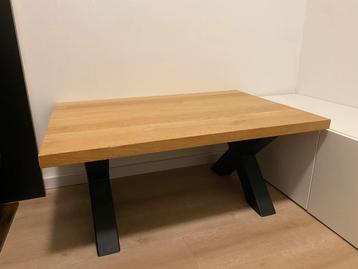 Eiken salontafel industrieel beschikbaar voor biedingen