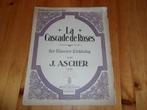 J. Ascher - la cascade de roses / feuille d'album, Gebruikt, Ophalen of Verzenden, Artiest of Componist, Piano