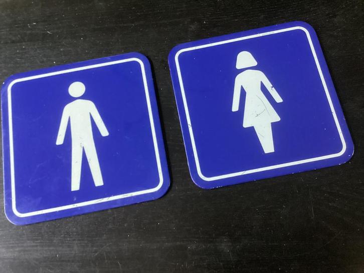 Vintage NS Man / Vrouw WC bordjes (geen emaille), Verzamelen, Merken en Reclamevoorwerpen, Zo goed als nieuw, Ophalen of Verzenden