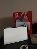 Nintendo Switch OLED Wit compleet + 3 spellen, Switch OLED, Met games, Met 2 controllers, Ophalen of Verzenden