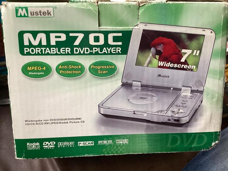 Mustek MP70C Portable DVD-speler 7" Widescreen, Audio, Tv en Foto, Dvd-spelers, Gebruikt, Dvd-speler, Overige merken, Draagbaar