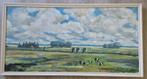 Olieverf schilderij van Cok Hees veld met koeien wolkenlucht, Antiek en Kunst, Ophalen of Verzenden