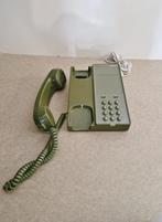 Vintage druk telefoon,mosgroen,PTT,izgst,retro,druktoets, Ophalen of Verzenden, Huis en Inrichting