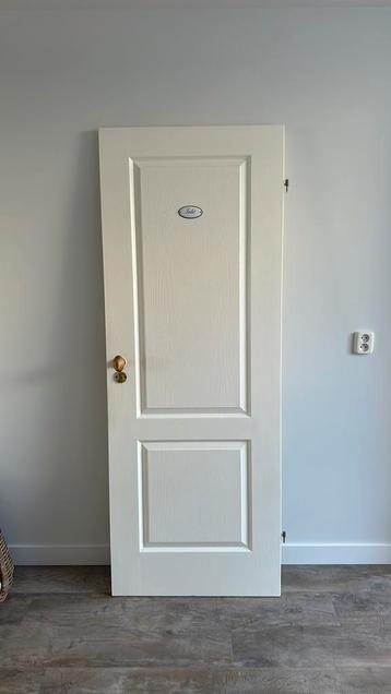 Opdek deur met nerf 201,5x73 cm, wit, skantrae + wc slot beschikbaar voor biedingen
