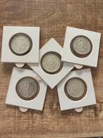 Aangeboden : 5 stuks Zilveren guldens, Ophalen of Verzenden, Koningin Juliana, 1 gulden