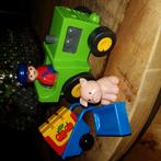 Playmobil tractor, boer, big, trog, kruiwagen plus voer, Ophalen of Verzenden, Zo goed als nieuw