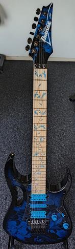 Ibanez JEM77P-BFP Steve Vai Premium Blue Floral Pattern, Muziek en Instrumenten, Ophalen of Verzenden, Zo goed als nieuw, Solid body