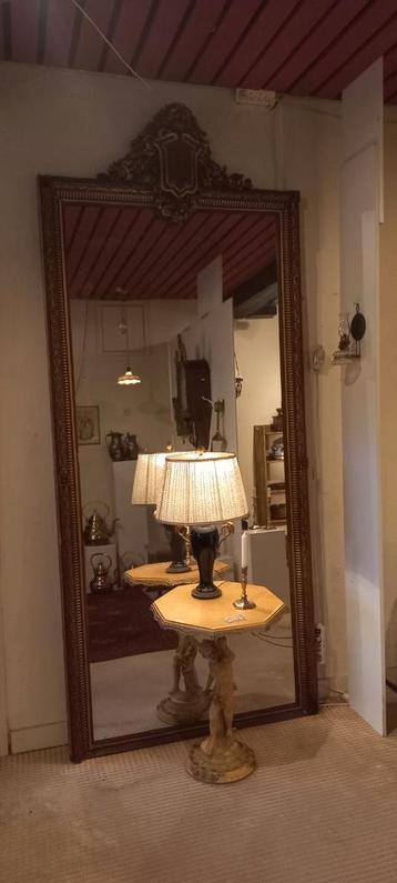 Antieke Spiegel met Dik Glas beschikbaar voor biedingen