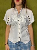 Vintage blouse / shirt - wit - 38/M/medium, Gedragen, Maat 38/40 (M), Vintage, Ophalen of Verzenden
