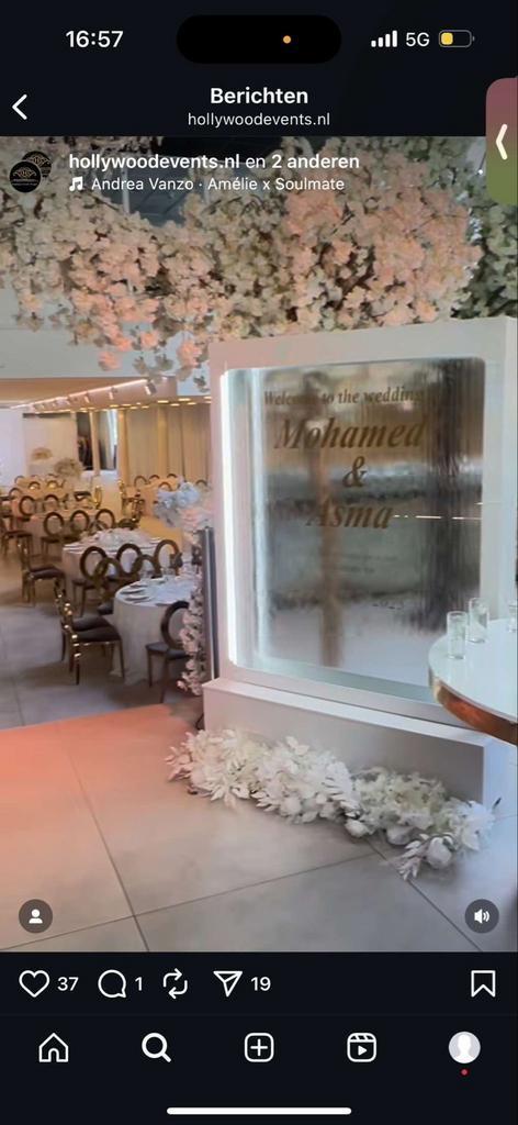 Welkomstbord Bruiloft met Waterval, Hobby en Vrije tijd, Feestartikelen | Verhuur, Nieuw, Geboorte of Huwelijk, Ophalen of Verzenden