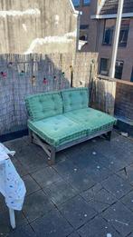 Palletbankje inclusief kussens, Ophalen, Gebruikt, Hout