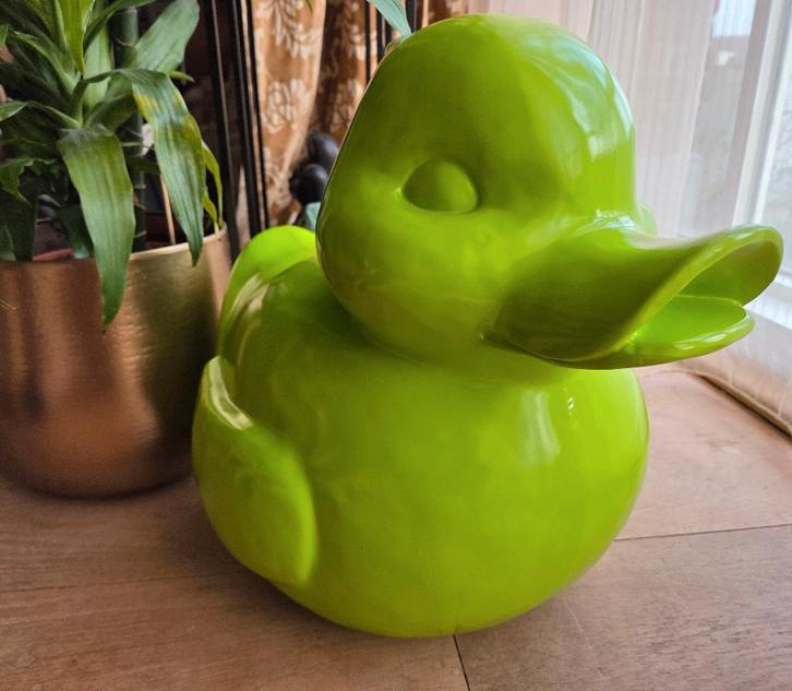 Badeend spaarpot lime / xl badeend, Verzamelen, Spaarpotten, Nieuw, Dier, Kunststof, Ophalen