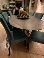 Mooie eetkamerstolen, Huis en Inrichting, Ophalen, Blauw, Zo goed als nieuw, Vijf, Zes of meer stoelen