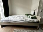 Bedframe+matress, Ophalen, Wit, 140 cm, Zo goed als nieuw