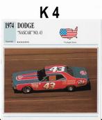 K4 autokaart dodge nascar no 43 ( 1974 ), Ophalen of Verzenden, Zo goed als nieuw, Auto's