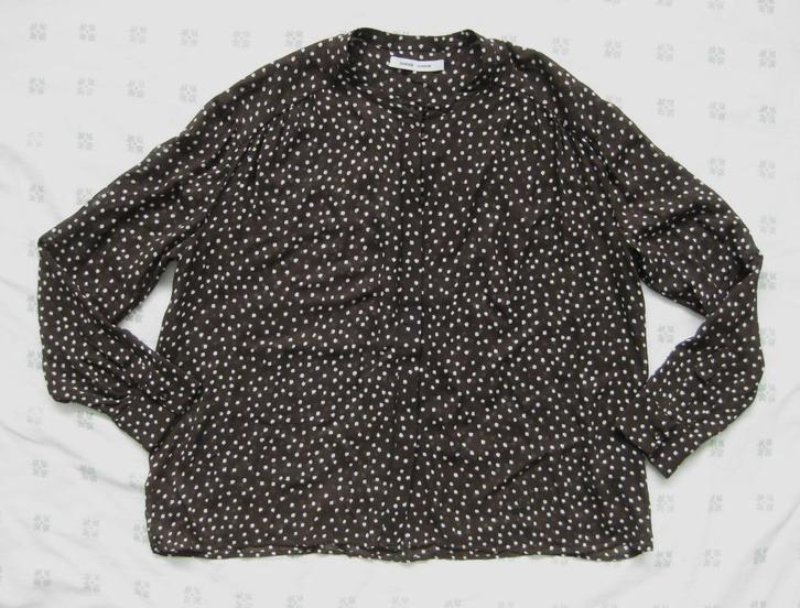 Samsoe & Samsoe blouse bruin polkadot , Elmy coffee, L = 40, Kleding | Dames, Blouses en Tunieken, Zo goed als nieuw, Maat 38/40 (M)