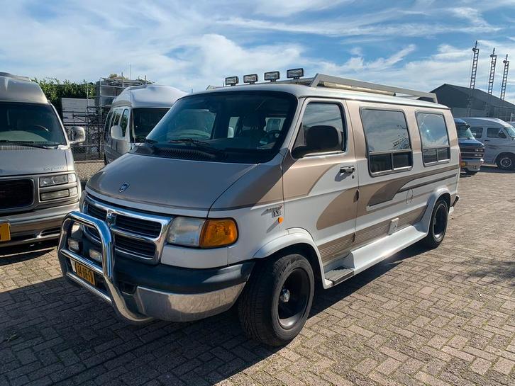 Dodge B1500 1999 CAMPER *LPG* Hefdak, Auto's, Bestelauto's, Bedrijf, Dodge, LPG, Automaat, Geïmporteerd, Wit, Beige, Stof, Ophalen