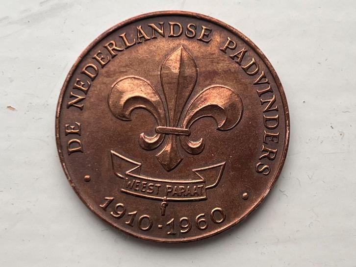 Weest paraat munt   En scouting spel, Verzamelen, Scouting, Zo goed als nieuw, Embleem, Speld of Insigne, Ophalen of Verzenden