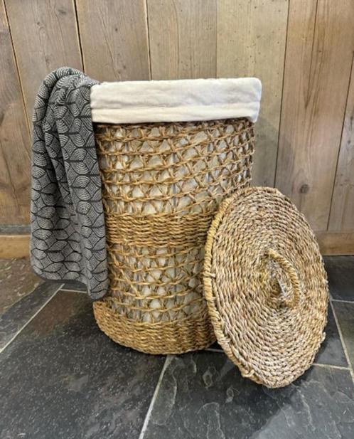 Hoge mand / wasmand met deksel, Huis en Inrichting, Badkamer | Badtextiel en Accessoires, Nieuw, Ophalen of Verzenden