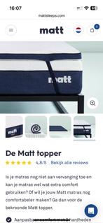 Matt topper 140x200, Huis en Inrichting, Ophalen, Zo goed als nieuw, Tweepersoons, 140 cm