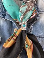 Bandana band ,Navajo turqoise accessoire voor shawltje., Ophalen of Verzenden, Gebruikt, Zilver