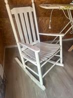 Witte houten schommelstoel, Antiek en Kunst, Ophalen