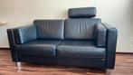 zwarte lederen 2,5 zits bank designmerk SKALMA, Huis en Inrichting, Ophalen, 150 tot 200 cm, Tweepersoons, Zo goed als nieuw