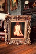 Abstract stijl naakte vrouw schilderij olieverf op doek, Ophalen of Verzenden