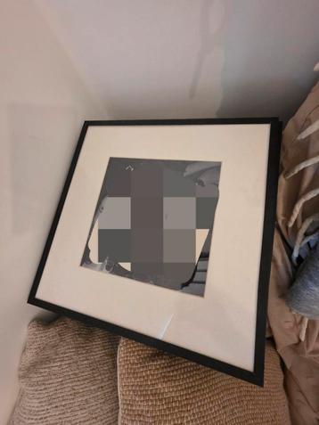 9 x fotolijsten (zwart metaal) 33 x 33 cm beschikbaar voor biedingen