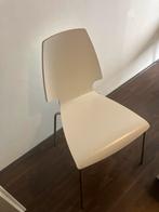 2 witte stoelen met Metalen Poten van Ikea, Ophalen, Kunststof, Twee, Wit
