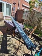 Electrische zonnescherm met afstandsbediening, Tuin en Terras, Zonneschermen, Ophalen, Gebruikt, Elektrisch, 150 tot 300 cm