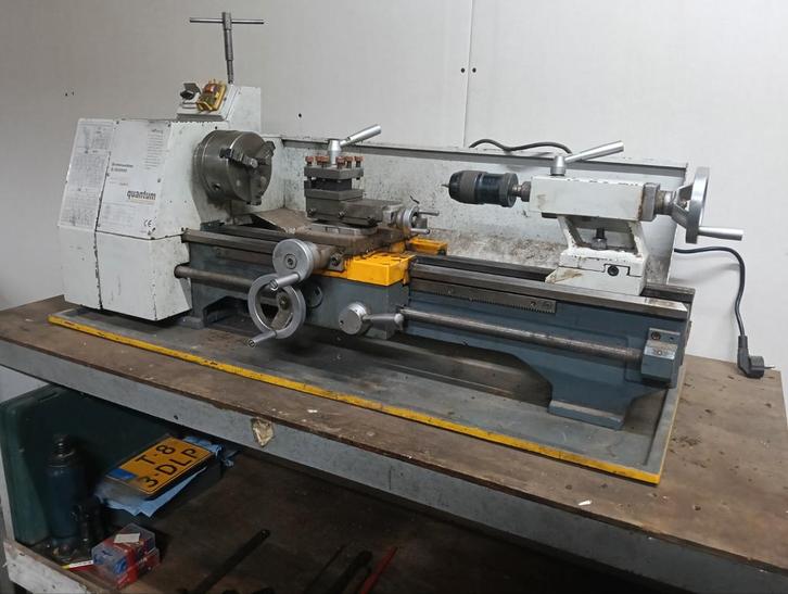 Quantum draaibank 220x550 draaibankje 230 volt, Doe-het-zelf en Verbouw, Draaibanken, Metaaldraaibank, Ophalen