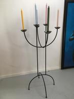 Mooie metalen kandelaar | kaarsenhouder, Ophalen of Verzenden