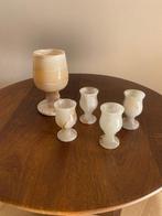 Onyx marmeren glaasjes | vintage | jaren '50, Ophalen of Verzenden