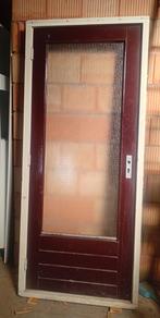 deur, buitendeur, met kozijn, Doe-het-zelf en Verbouw, Deuren en Horren, Ophalen, Gebruikt, Buitendeur, 200 tot 215 cm