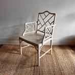 Wit Faux Bamboo Chippendale stoel vintage, Huis en Inrichting, Stoelen, Vintage, Zo goed als nieuw, Eén, Vintage