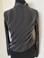 Un Deux Trois top zwart met witte streep mt S / XS, Kleding | Dames, Zwart, Ophalen of Verzenden, Zo goed als nieuw, Maat 36 (S)