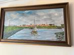 Schilderij Oude sluis haven met schip, Antiek en Kunst, Kunst | Schilderijen | Klassiek, Ophalen