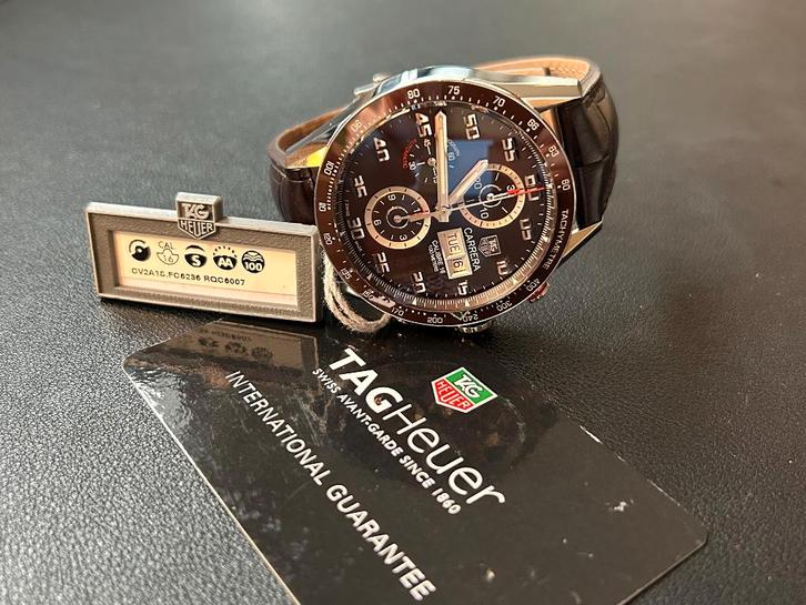 TAG Heuer Carrera Calibre 16 incl. Garantiecertificaat, Sieraden, Tassen en Uiterlijk, Horloges | Heren, Zo goed als nieuw, Polshorloge