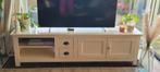 Tv meubel massief hout landelijke stijl creme kleur oud wit, Huis en Inrichting, Ophalen, Gebruikt, Grenenhout, 100 tot 150 cm