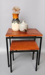 Stiemsma set van 2 bijzettafels retro vintage Mid Century de, Minder dan 45 cm, Minder dan 55 cm, Gebruikt, Verzenden