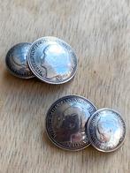 Antieke manchetknopen Wilhelmina, Sieraden, Tassen en Uiterlijk, Manchetknopen, Ophalen of Verzenden, Gebruikt, Overige materialen