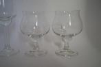 vintage 2x cognac glas Heesen Leerdam Ambassador., Glas of Glazen, Ophalen of Verzenden, Overige stijlen, Glas